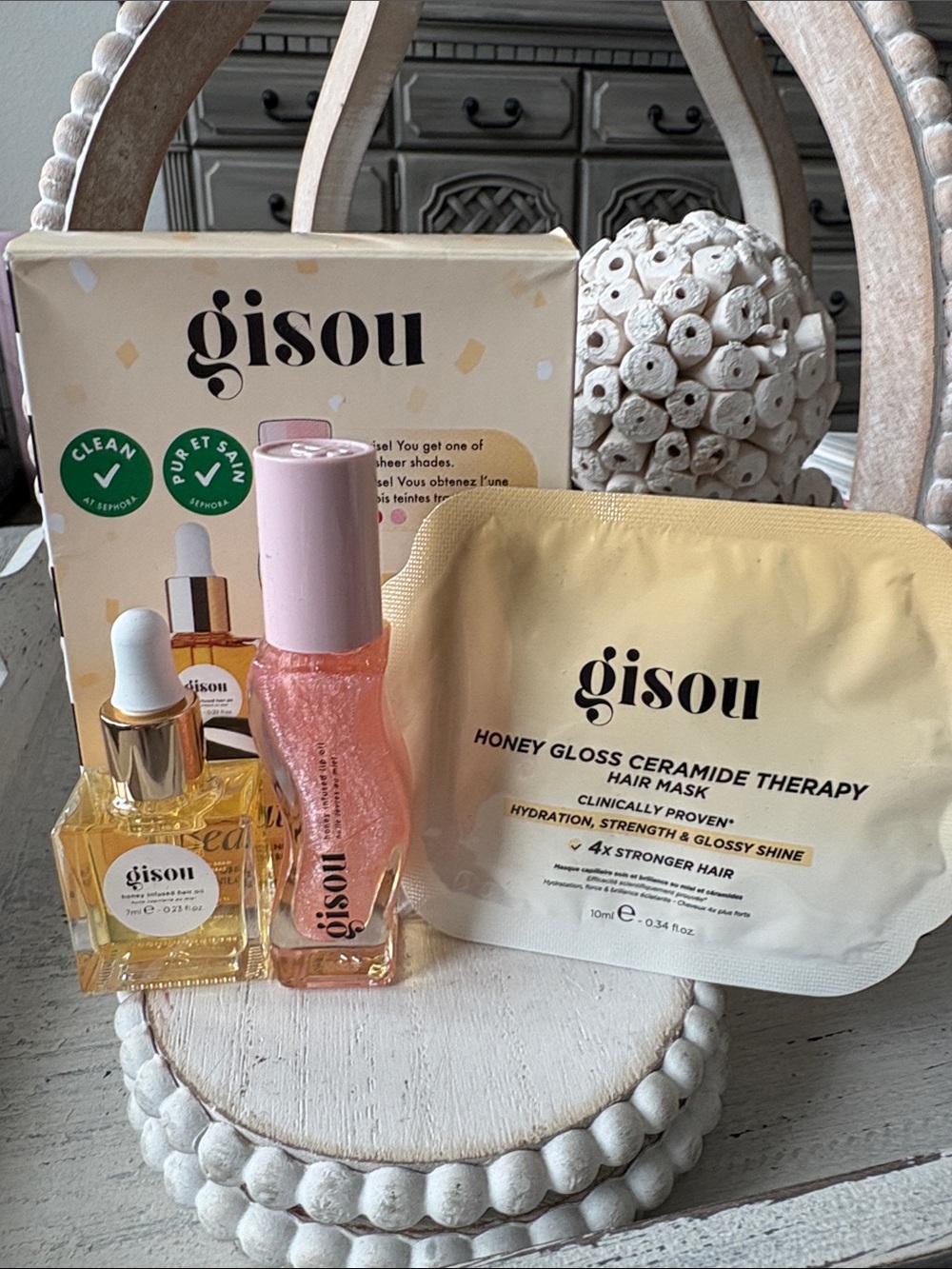 Gisou Honey Infused Hair & Lip Trio